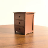 Maxbell Dollhouse Miniature Cabinet Decor 3 Drawer Cabinet Model Toy for Living Room