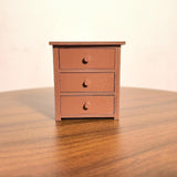 Maxbell Dollhouse Miniature Cabinet Decor 3 Drawer Cabinet Model Toy for Living Room