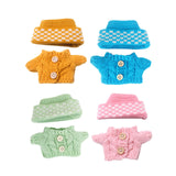 Maxbell 2 Pieces Plush Doll Sweater and Hat Doll Clothes for 5.91inch 6.69inch Dolls green