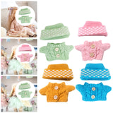 Maxbell 2 Pieces Plush Doll Sweater and Hat Doll Clothes for 5.91inch 6.69inch Dolls green