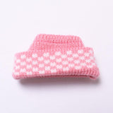 Maxbell 2 Pieces Plush Doll Sweater and Hat Doll Clothes for 5.91inch 6.69inch Dolls pink
