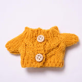 Maxbell 2 Pieces Plush Doll Sweater and Hat Doll Clothes for 5.91inch 6.69inch Dolls yellow