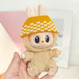 Maxbell 2 Pieces Plush Doll Sweater and Hat Doll Clothes for 5.91inch 6.69inch Dolls yellow