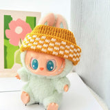 Maxbell 2 Pieces Plush Doll Sweater and Hat Doll Clothes for 5.91inch 6.69inch Dolls yellow