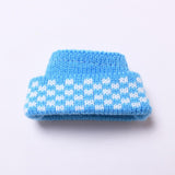 Maxbell 2 Pieces Plush Doll Sweater and Hat Doll Clothes for 5.91inch 6.69inch Dolls blue