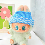 Maxbell 2 Pieces Plush Doll Sweater and Hat Doll Clothes for 5.91inch 6.69inch Dolls blue