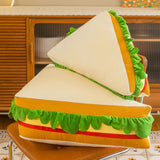 Maxbell Sandwich Plush Toy 3D Food Stuffed Plush Pillow for Kids Adults Housewarming