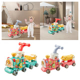 Steam Train Baby Walker Gift Indoor Outdoor Ride on Toy for 6-12 Months Kids Blue