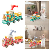 Steam Train Baby Walker Gift Indoor Outdoor Ride on Toy for 6-12 Months Kids Blue