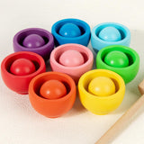 Maxbell Balls in Cups Parent Child Interactive Toy Wooden Matching Game for Children