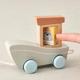 Maxbell Pull Along Toy Interactive Animal Train Toy for Kids Christmas Birthday Gift