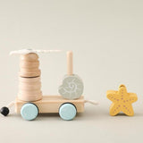 Maxbell Pull Along Toy Interactive Animal Train Toy for Kids Christmas Birthday Gift