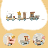 Maxbell Pull Along Toy Interactive Animal Train Toy for Kids Christmas Birthday Gift