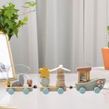 Maxbell Pull Along Toy Interactive Animal Train Toy for Kids Christmas Birthday Gift