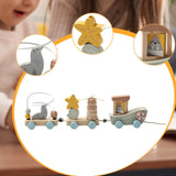 Maxbell Pull Along Toy Interactive Animal Train Toy for Kids Christmas Birthday Gift