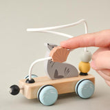 Maxbell Pull Along Toy Interactive Animal Train Toy for Kids Christmas Birthday Gift