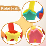 Maxbell 6Pcs Kids Paint Sponge Stamps Set Home Kids Painting Sponge Stamps for Girls