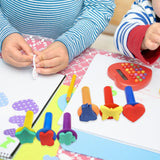 Maxbell 6Pcs Kids Paint Sponge Stamps Set Home Kids Painting Sponge Stamps for Girls