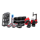 Maxbell 12Pcs Mini Simulated Auto Repair Tool Set for 1/64 Miniature Dioramas