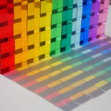 Maxbell 20 Pieces Rainbow Transparent Acrylic Building Blocks for Children Kids Gift