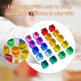 Maxbell 20 Pieces Rainbow Transparent Acrylic Building Blocks for Children Kids Gift