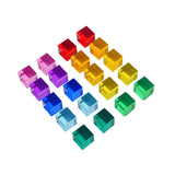 Maxbell 20 Pieces Rainbow Transparent Acrylic Building Blocks for Children Kids Gift