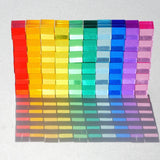 Maxbell 20 Pieces Rainbow Transparent Acrylic Building Blocks for Children Kids Gift