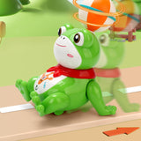 Maxbell Kids Electric Frog Toy Cute LED Musical Spinning Ball Frog Toy for Party Toy