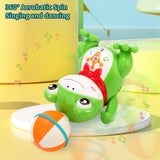 Maxbell Kids Electric Frog Toy Cute LED Musical Spinning Ball Frog Toy for Party Toy