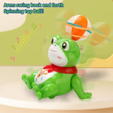 Maxbell Kids Electric Frog Toy Cute LED Musical Spinning Ball Frog Toy for Party Toy