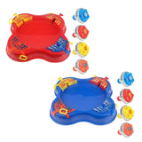 Maxbell Gyro Disk Set Portable Exciting Tops Game Set for Party Boys Girls Ages 6-12 Red