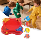 Maxbell Gyro Disk Set Portable Exciting Tops Game Set for Party Boys Girls Ages 6-12 Red