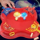 Maxbell Gyro Disk Set Portable Exciting Tops Game Set for Party Boys Girls Ages 6-12 Red