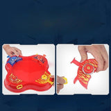 Maxbell Gyro Disk Set Portable Exciting Tops Game Set for Party Boys Girls Ages 6-12 Red