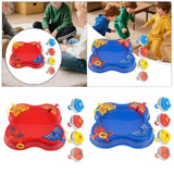 Maxbell Gyro Disk Set Portable Exciting Tops Game Set for Party Boys Girls Ages 6-12 Red