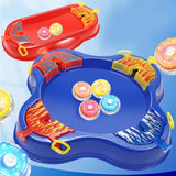 Maxbell Gyro Disk Set Portable Exciting Tops Game Set for Party Boys Girls Ages 6-12 Blue