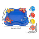 Maxbell Gyro Disk Set Portable Exciting Tops Game Set for Party Boys Girls Ages 6-12 Blue