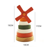 Maxbell Stacking Tower Toy Rainbow Stacking Rings for 3 4 5 6 Year Old Boys Children