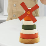 Maxbell Stacking Tower Toy Rainbow Stacking Rings for 3 4 5 6 Year Old Boys Children