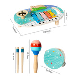 Maxbell Kids Musical Instruments Set Wooden Maraca for Children 3 Year Old Preschool
