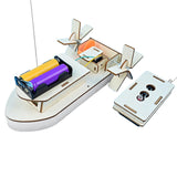 Maxbell DIY Wooden Science Experiment Kits RC Boat for Boys and Girls Teens Children