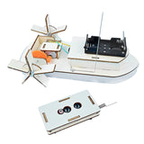 Maxbell DIY Wooden Science Experiment Kits RC Boat for Boys and Girls Teens Children