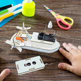 Maxbell DIY Wooden Science Experiment Kits RC Boat for Boys and Girls Teens Children