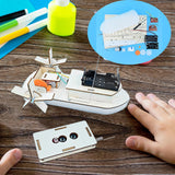 Maxbell DIY Wooden Science Experiment Kits RC Boat for Boys and Girls Teens Children