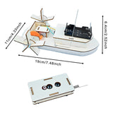 Maxbell DIY Wooden Science Experiment Kits RC Boat for Boys and Girls Teens Children