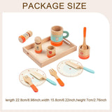 Maxbell Toddlers Tea Set Educational Wooden Pretend Play for Girls Children Toddlers