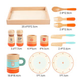 Maxbell Toddlers Tea Set Educational Wooden Pretend Play for Girls Children Toddlers