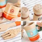 Maxbell Toddlers Tea Set Educational Wooden Pretend Play for Girls Children Toddlers