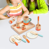Maxbell Toddlers Tea Set Educational Wooden Pretend Play for Girls Children Toddlers