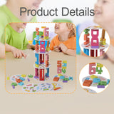 Maxbell Number Building Blocks Educational Toy Counting Blocks for Girls Travel Toys